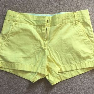 J. Crew yellow chino shorts